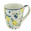 Floristik24 Mug olives and lemons cup ceramic 10.5cm