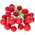 Artificial red berry mini Christmas baubles for floral decoration, 2cm, 48 pieces | Floristik24.ie