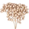 Floristik24 Artificial berry branch, champagne-colored decoration, 28cm, 3 pieces