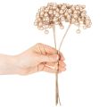 Artificial berry branch, champagne-colored decoration, 28cm, 3 pieces | Floristik24.ie