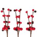 Floristik24 Artificial branch with red berries, 15cm, 6 pieces