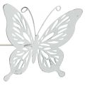 Floristik24 Bed stake metal butterfly white 43x10.5x8cm 3pcs