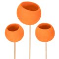 Floristik24 Bell Cup Mix on a stick orange 15 pcs