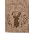 Cutlery pouch with deer motif, made of felt, 26cm, 4 pieces | Floristik24.ie