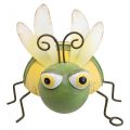 Floristik24 Garden figure bee, decorative figure metal insect H9.5cm green yellow