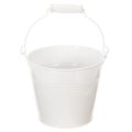 Floristik24 White tin buckets Ø14cm H12cm 6 pcs