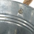Oval tin bowl silver 30cm x