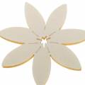 Floristik24 Wooden flowers to scatter white, brown Ø4cm 72p