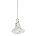 Floristik24 Blossom bell to hang white, gold 4.5cm - 5cm 3pcs