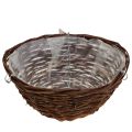Floristik24 Flower basket brown hanging basket hanging basket plant basket Ø34cm