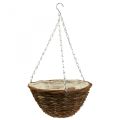Floristik24 Flower basket brown hanging basket hanging basket plant basket Ø31cm