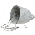Floristik24 Hanging basket Shabby Chic White Ø21cm with hook and chain