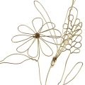 Floristik24 Flower garland metal decorative hanger gold motif meadow 110cm