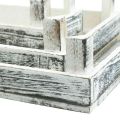 Floristik24 Decorative tray wood shabby chic arrangement underlay set of 3