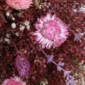 Flower wreath, dried flower wreath, wine red, pink, Ø25cm | Floristik24.ie