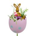 Floristik24 Flower plug egg with animal sort. 8cm L30cm 4pcs