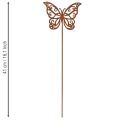 Flower plug metal rust butterfly decoration 10×7cm 3pcs | Floristik24.ie