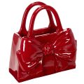 Floristik24 Decorative handbag vase with bow, glossy, 22cm