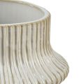Floristik24 Flower vase ceramic with groove pattern Ø10cm H22cm 2pcs