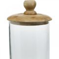 Floristik24 Glass jar with lid, bonboniere, glass jar natural color, clear Ø11cm H19cm 2pcs