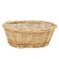Floristik24 Bread basket approx. 29.5cm oval peeled