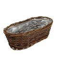 Floristik24 Bread basket oval unpeeled 30cm H9cm