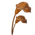 Floristik24 Garden stake Calla flower rust for graves and floristry 25cm 6pcs