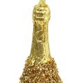 Floristik24 Champagne bottle to hang light gold 13.5cm