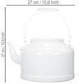 Charming decorative teapot in white, metal planter in country style, vintage planter 27x20.5cm | Floristik24.ie