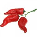 Floristik24 Red chili peppers deco food dummy 9cm 3pcs on branch