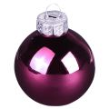 Christmas tree balls glass tree balls Berry Mix Ø5cm 24 pcs Berry Pink Beige cream shiny | Floristik24.ie