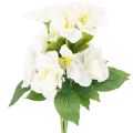 Floristik24 Artificial Christmas rose flower bunch, white, artificial Christmas decoration
