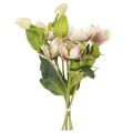 Christmas rose artificial flower decoration, 30cm bunch of 4 pieces | Floristik24.ie