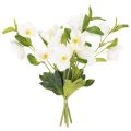 Floristik24 Christmas Rose Artificial Flower White Decorative Artificial Flower Bunch, 40cm, 4 Pieces
