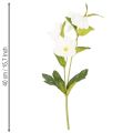 Christmas Rose Artificial Flower White Decorative Artificial Flower Bunch, 40cm, 4 Pieces | Floristik24.ie