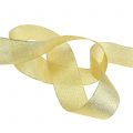 Floristik24 Decorative ribbon gold 40mm 22.5m