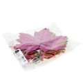 Floristik24 Decorative leaves made of wood to hang colored 12cm 9pcs