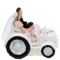 Floristik24 Decorative bride and groom on tractor H10cm