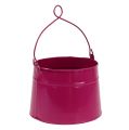 Floristik24 Decorative bucket pink Ø16cm H13cm