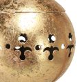 Decorative bell gold hanging decoration metal natural Ø14cm | Floristik24.ie