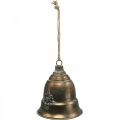 Floristik24 Decorative bell, metal bell, golden bell for hanging Ø20.5cm H24cm