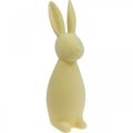 Floristik24 Deco Bunny Deco Easter Bunny Flocked Yellow H47cm