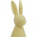 Floristik24 Deco Bunny Deco Easter Bunny Flocked Yellow H47cm