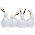 Floristik24 Decorative rabbits white, gold 24cm x 14.5cm x 8.5cm