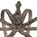 Decorative crown antique look metal decoration rust Ø19.5cm H22cm | Floristik24.ie
