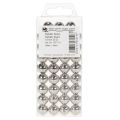 Decorative beads, silver metallic, 14mm, 35 pieces | Floristik24.ie