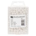 Decorative white beads, Ø8mm, 250 pieces | Floristik24.ie
