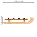 Decorative sleigh wood bark 4 candle holders 40×12.5cm | Floristik24.ie