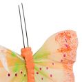 Floristik24 Decorative butterflies on a wire, colored 8.5cm 12pcs