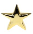 Floristik24 Decorative star gold 12cm standing 3pcs